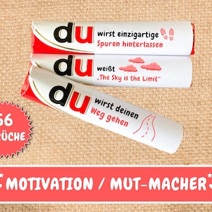 Download: 56 Duplo Banderolen Mutmacher Motivationssprüche, Duplo Geschenkbox, Duplo Motivation Botschaften Geschenk, Geschenkidee Freundin