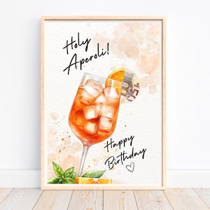 Regalo in denaro compleanno Santo Aperoli, regalo per soddisfare i desideri migliore amico, biglietto d'auguri Aperol Spritz, idea regalo fai da te, download