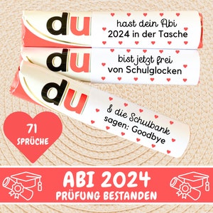 71 Duplo Banderolen Abitur 2024 Prüfung Bestaden Geschenk Abi, Persönliches Geschenk Last Minute Abitur Schulabschluss 2024, Download Bild 1