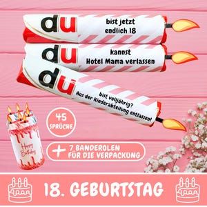 Duplo Banderoles Ustedes Mensajes Finalmente 18 niños Duplo Banderoles Regalo de cumpleaños número 18 Idea de regalo de último minuto Descarga de edad completa