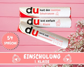 Download: 54 Duplo Banderolen Einschulung Geschenk Schulanfang personalisierte Geschenkidee Schulstart, Schultüte Füllung Geschenk Schulkind