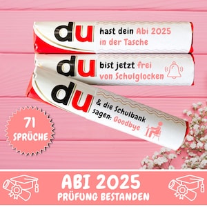 71 Duplo Banderolen Abitur 2025 Prüfung Bestanden Geschenk Abi, Persönliches Geschenk Last Minute Abitur Schulabschluss 2025, Download