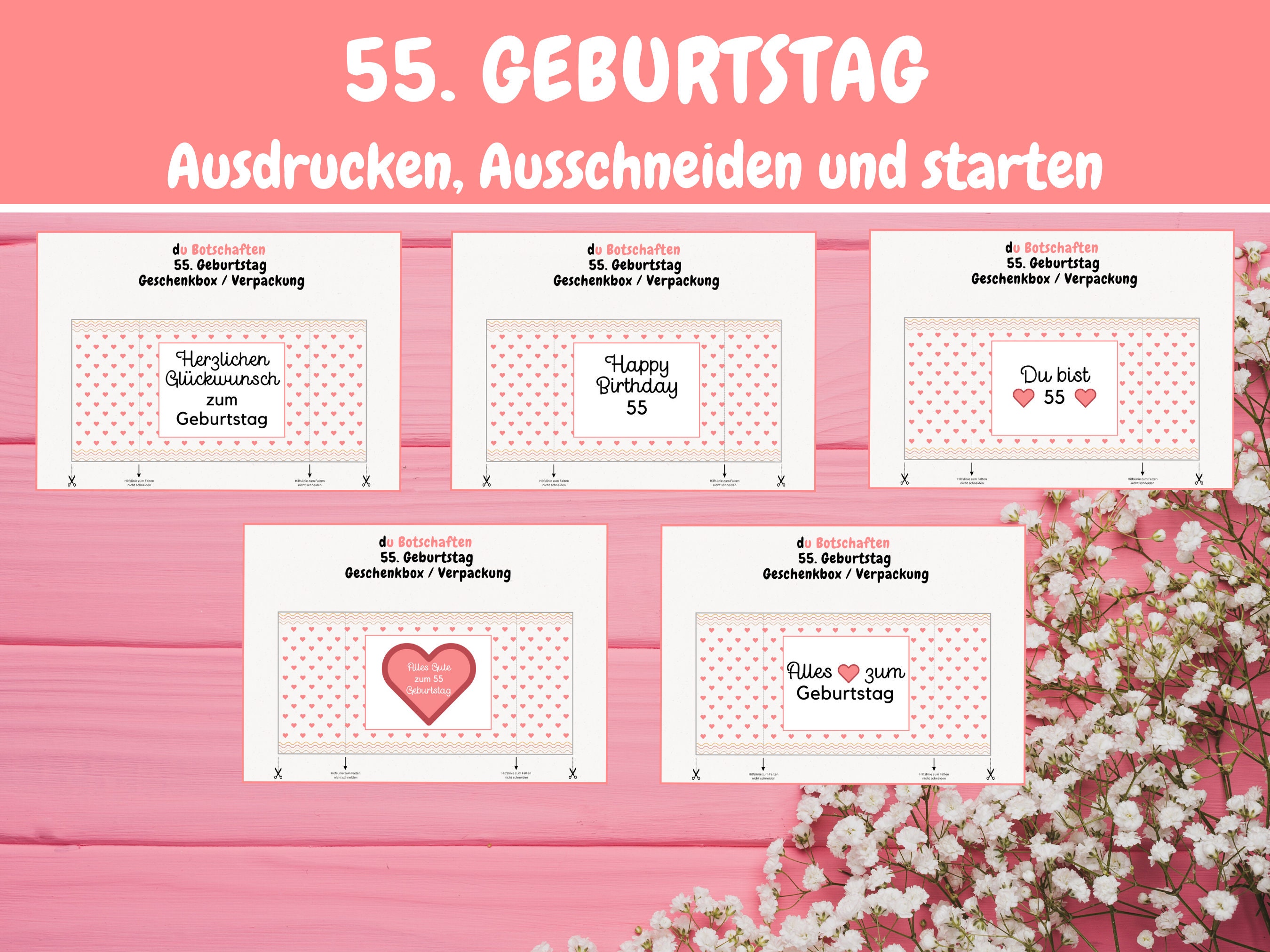 Geschenk Zum 55. Geburtstag Für Frauen – Flauschige Überwurfdecke 152x128 Cm, Bedruckt, Mikrofaser