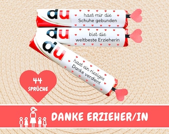 Download: 44 Duplo banderoles farewell gift educator, kindergarten thank you gift educator, daycare, childminder, teacher gift idea