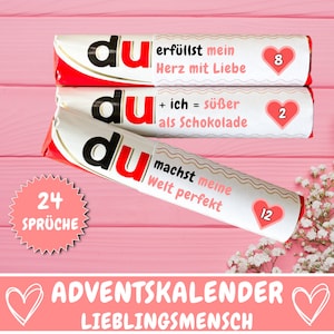 24 Duplo banderoles Advent calendar favorite person gift idea, personal gift Advent calendar Christmas, love gifts, PDF