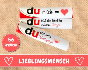 56 Duplo Banderolen Lieblingsmensch Geschenkidee, Duplo Geschenkbox, persönliche Geschenke, DIY, Jahrestag Liebes Geschenke, PDF Download