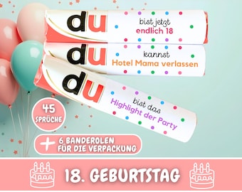 Duplo Banderoles You Messages Finally 18 Children Duplo Banderoles 18 Birthday Gift Last Minute Gift Idea Adult Download