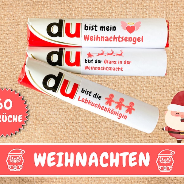 Duplo Banderolen Weihnachten Geschenke Adventskalender befüllen, kleines Weihnachtsgeschenk Freundin, Adventskalender Weihnachtsgeschenk,PDF