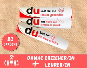 Download: 83 Duplo banderoles farewell gift educator, kindergarten thank you gift educator, day care center, childminder, teacher gift idea
