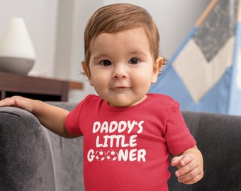 Arsenal Baby Clothes: Daddy's Little Gooner Cotton Onesie