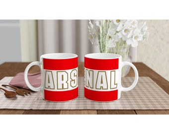 Football Mug: AFC Fan Gift - Arsenal Inspired Ceramic Coffee Cup