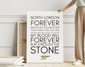 Arsenal Canvas Art: North London Forever Football Anthem