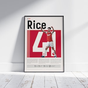 Declan Rice, 2023/24, póster del Arsenal, póster para el dormitorio, póster para la oficina deportiva, impresión de fútbol, impresión del Arsenal, impresión de fútbol