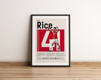 Declan Rice Arsenal Poster: England Soccer Print (Digital Download)