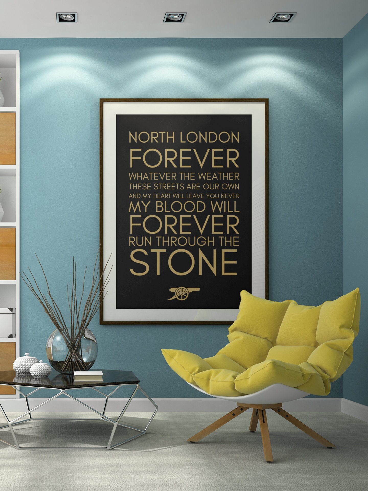 North London Forever Arsenal Poster | “The Angel” Lyrics Print by Louis Dunford | Gunners Wall Art