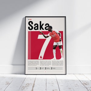 Bukayo Saka 2023/24, Arsenal Poster, Bedroom Poster, Sports Office Poster, Football Print, Arsenal Print, Soccer Print