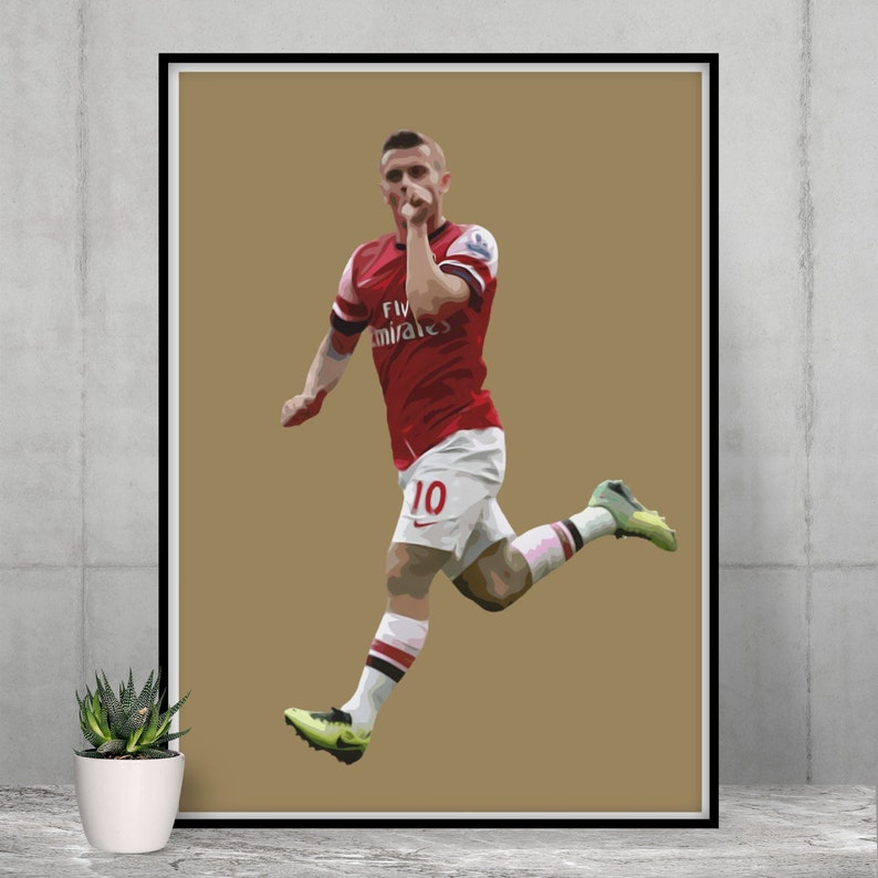 Jack Wilshere Iconic Moment Arsenal Print of Homegrown Star Celebrating his Premier League Goal of the Season image 4