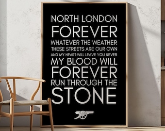 North London Forever Wall Print | Louis Dunford “The Angel” | Arsenal Fan Art & Decor