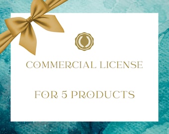 Commercial License, 5 PNG Products