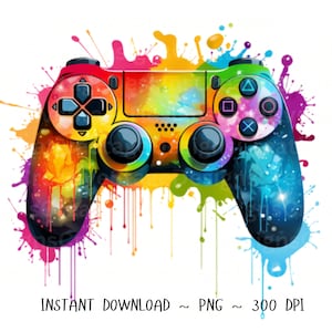 Game Controller Clipart Pop Art Png Dateien für Sublimation Game Controller Clipartcard Making, Mixed Media, Digital Paper Craft