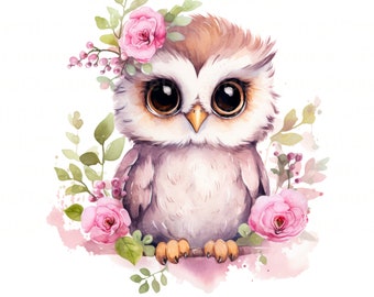 Owl png files for sublimation | Owl watercolor blue| Png files for tumblers | Owl png | Watercolor animal png | png file