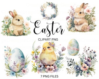 Easter PNG Bunny Chick PNG, Easter Egg Sublimation Design, Baby Shower Design, First Birthday, Digital Download Easter