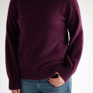Sweater angora Fluffy angora sweater Wool turtleneck knit sweater for women Oversized cozy sweater Fall hand knit sweater angora sweater