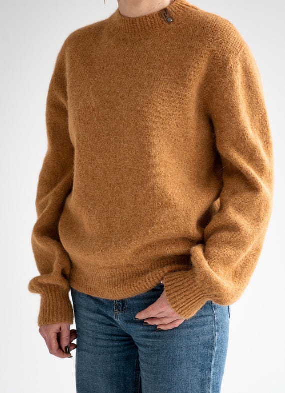 Maglione di alpaca fatto a mano unico nel suo genere: maglione