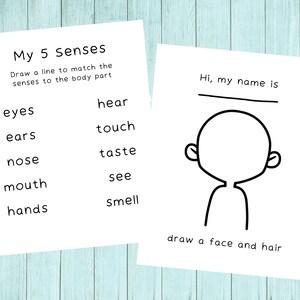 Parts of the Body Activity Sheet, My Five Senses Match Game, Face ...