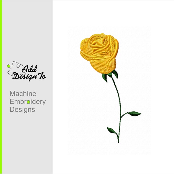 Digital embroidery file by Add Design TO. Rose Flower for Embroidery Machine . Do your own embroidery on your clothes or fashion items.