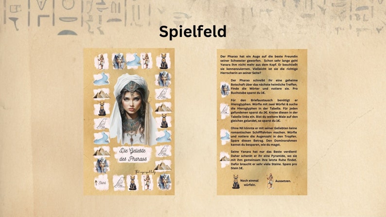 Die Geliebte des Pharaos Sparspiel für A6 Binder Bild 2