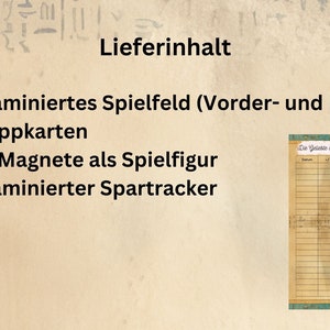 Die Geliebte des Pharaos Sparspiel für A6 Binder Bild 3