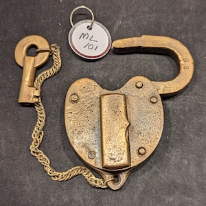 Brass Padlock with Working Key