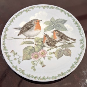 Vintage Royal Copenhagen Plate, Nature&#39;s Children, &quot;&quot;The Robins&quot;
