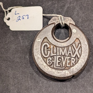 Climax Iron 6 Lever Pancke Padlock, with NO KEY