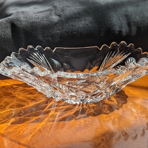 Cut Glass Banana Boat