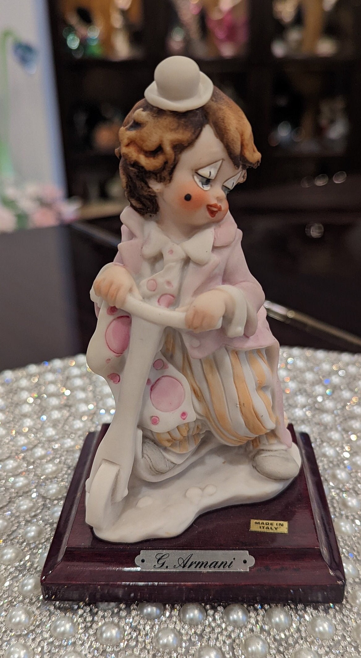 陶器子供置物作家イタリア floner ce Giuseppe armani Giuseppe Armani Limited Edition Capodimonte Sculpture, “The Cheat