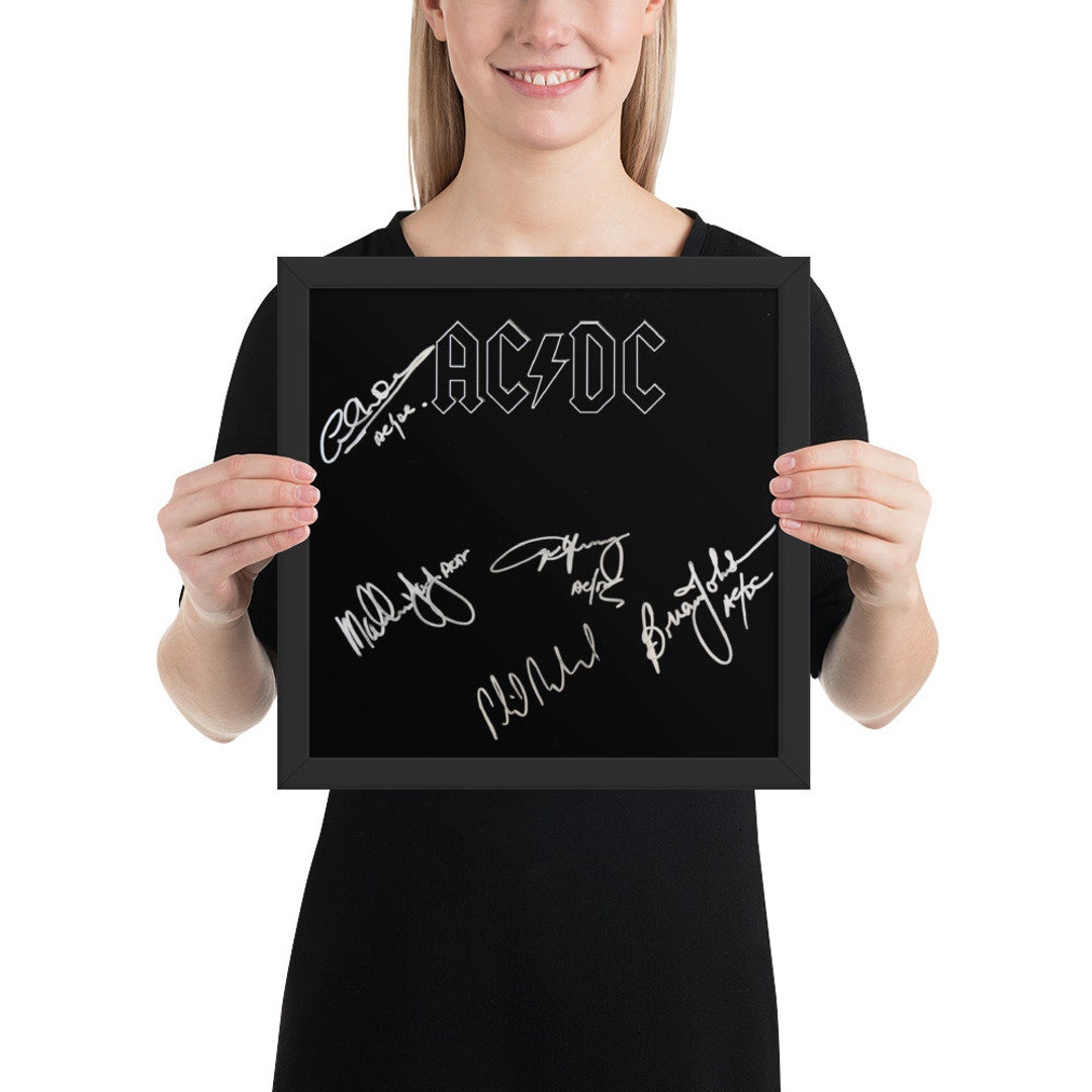 AC/DC FRAMED Back in Black Reprint Signed Album Framed Reprint - Etsy