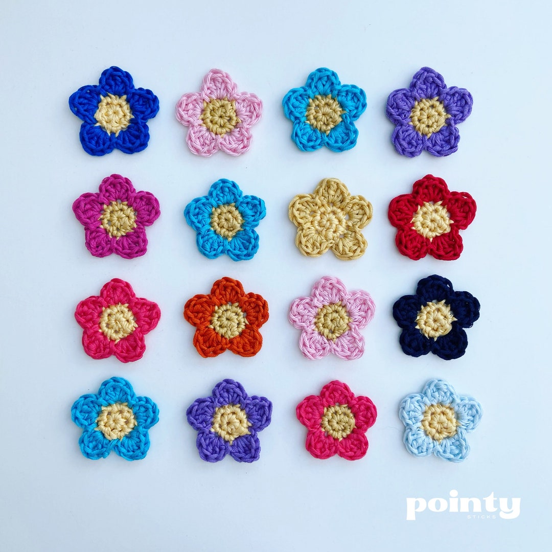 Crochet Flower Happy 60s Flower Hippy Vibe Flower Power