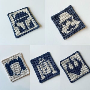 Star Wars Crochet Tapestry Motif Bundle of 5 Designs PDF Instant downloadable Pattern