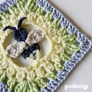 Granny&#39;s A Busy Bee Crochet Granny Square with extra photos and details added Instant downloadable digital PDF