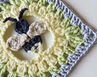 Granny's A Busy Bee Crochet Granny Square with extra photos and details added Instant downloadable digital PDF