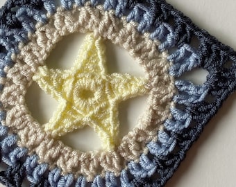 Granny's A Star Crochet Granny Square Pattern Downloadable PDF pattern