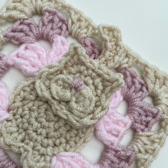 Granny's A Cat Person Crochet Granny Square PDF Instant Digital Downloadable Pattern