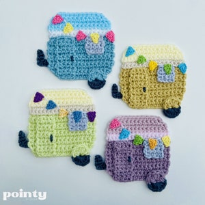 Happy Camper Caravan Applique or Bunting Pattern Crochet Pattern PDF Digital Download