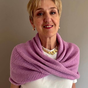 Allure Shoulder Wrap - PDF Knitting Pattern FR/EN