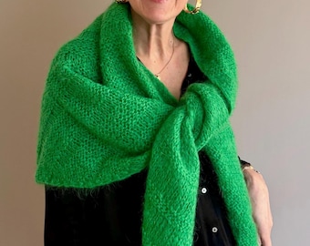 Easy shawl knitting pattern - Audace - PDF in French and English