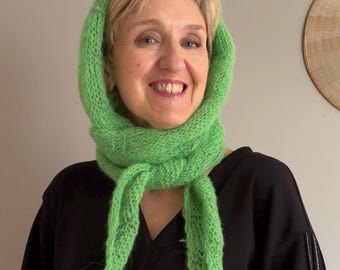 Easy shawl knitting pattern - Emerald - PDF in French and English