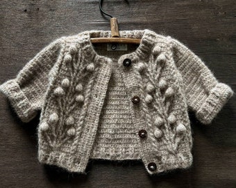 Crochet "Currant cardigan" for kids instant download PDF pattern stitch-counted, crochet baby clothes