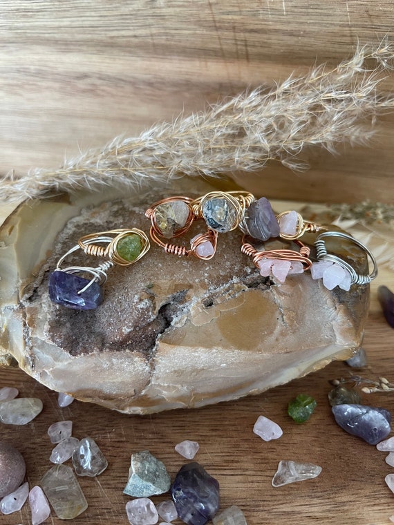 Gemstone rings etsy deals